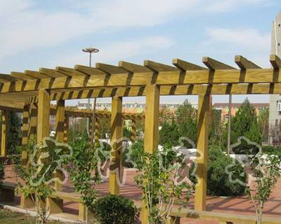 仿木花架之美——保定宏洋噴泉公司仿古建筑產(chǎn)品圖片鑒賞